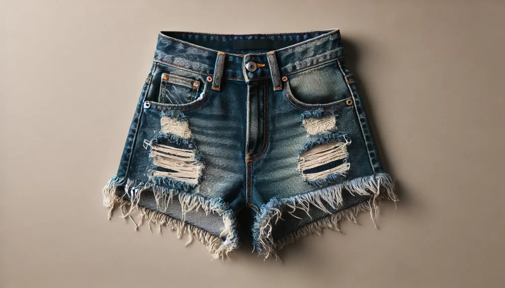 DIY shorts, upcycled jeans, summer fashion hacks